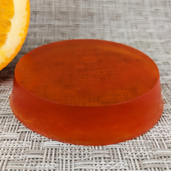 Sweet Orange Round Soap, Handmade Bar Soap, Honey Glycerin, Honey Soap, Citrus, Moisturizing Soap, Hand Soap, Shower, Personal Care Gifts