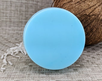 Blue Coconut Handmade Soap, Bar Soap, Shea Butter, Mango Butter Soap, Double Butter Soap, Tropical Coconut, Round Bar Soap, Coconut Soap