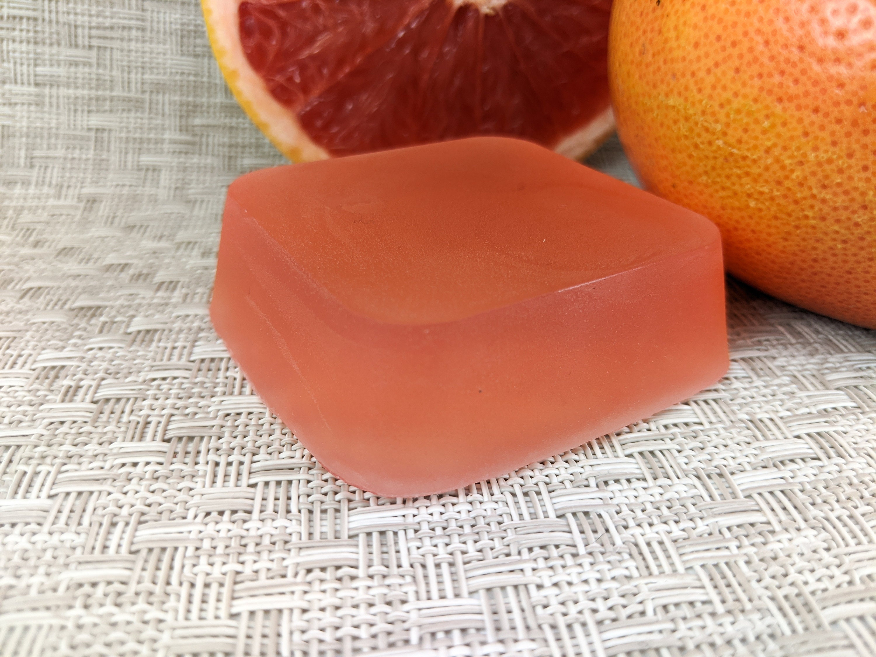 Pink Grapefruit Bar Soap Round Bar Soap Handmade Soap Honey Etsy Polska