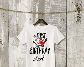 First Birthday Elephant Shirt