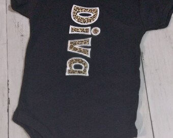 Leopard Diva Customized Embroidered Onesie