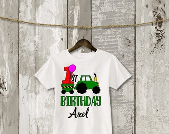 My First Birthday Tractor Shirt