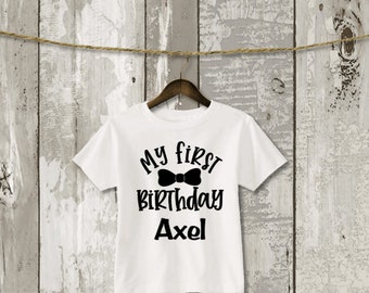 My First Birthday Bow Tie Shirt