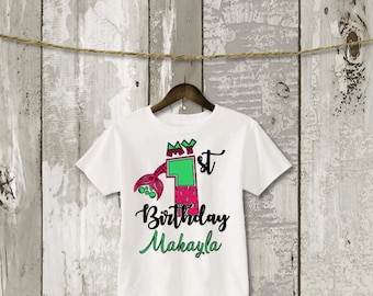 My First Birthday Mermaid Shirt