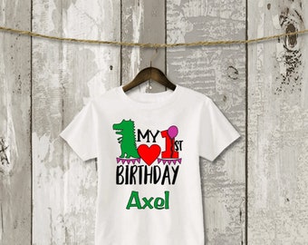 My First Birthday Dino Shirt