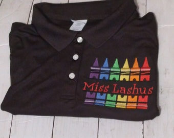 Teacher Personalized Embroidered Polo Shirt