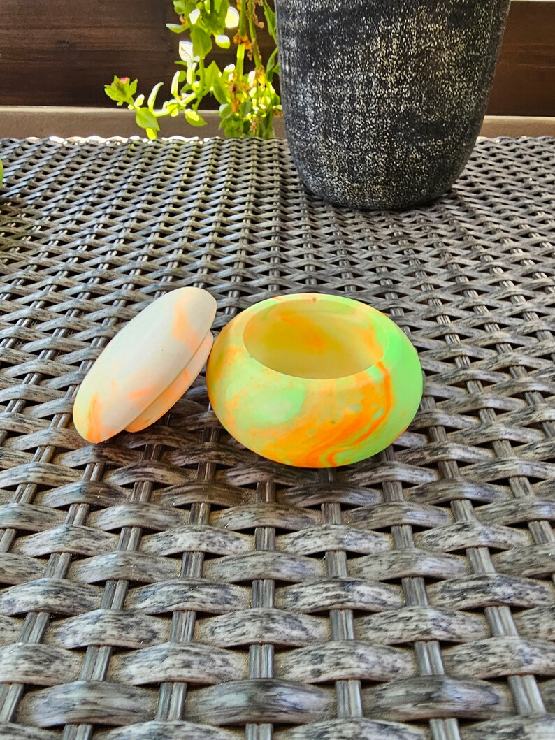 Light Green Jewelry Box With Lid, Modern Small Storage Container