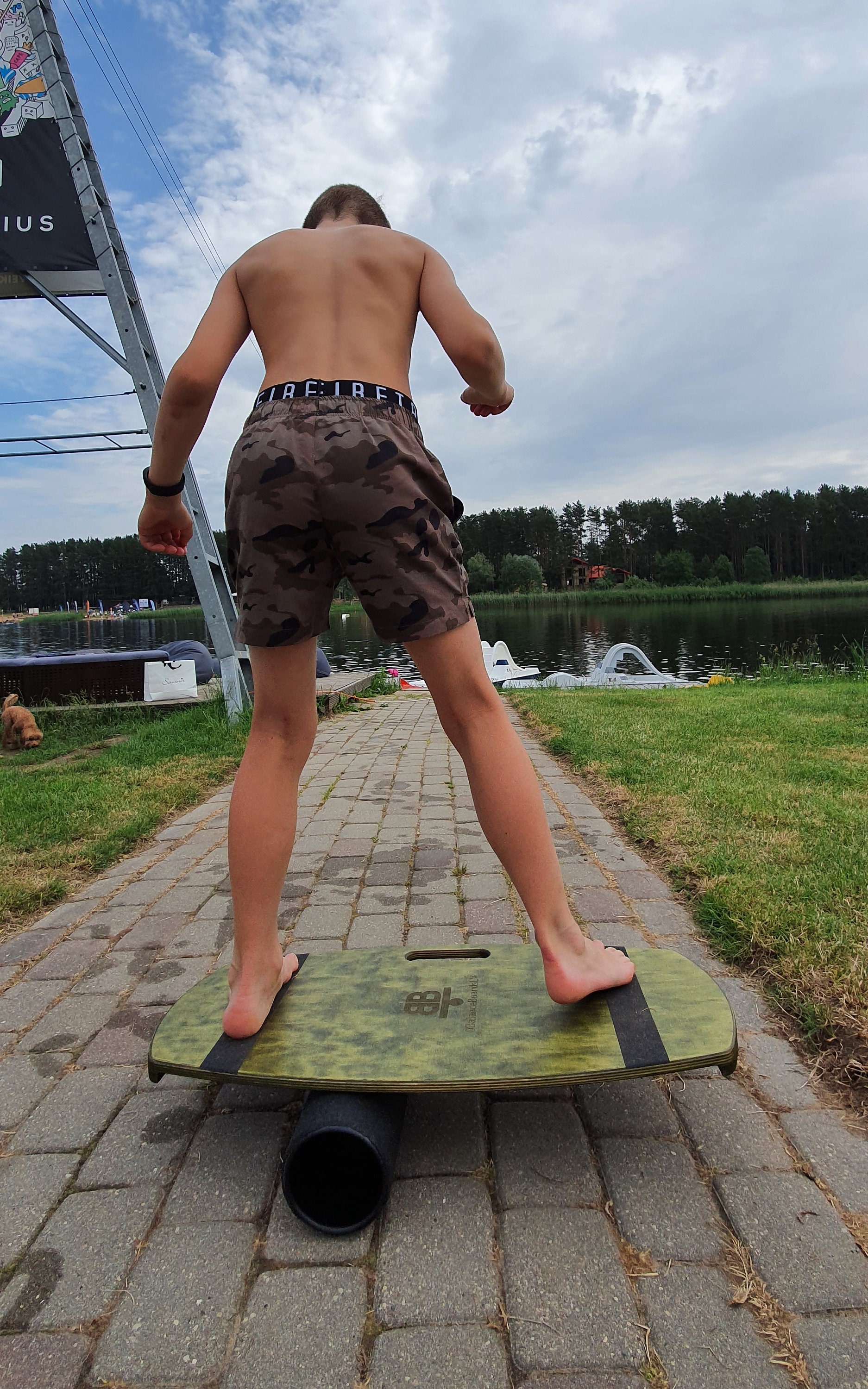 Wooden Wakeboard Balance Trainer / Balance Board From Baltic Birch Plywood / Handcrafted /rubber