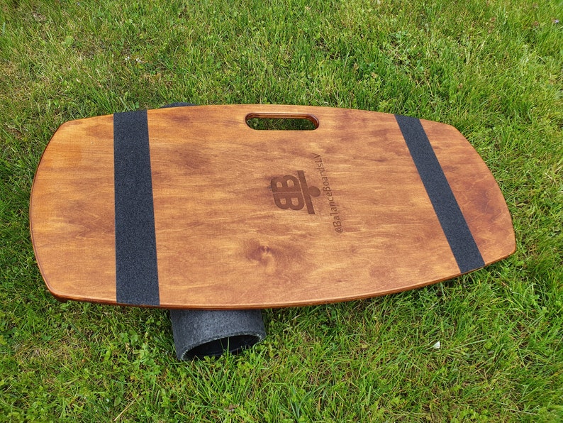Wooden Wakeboard Balance Trainer / Balance Board From Baltic Birch Plywood / Handcrafted /rubber
