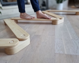 Balance Beam stet voor kinderen | FedEx levering | Gynamstische straal | Weinig gymnast | Handgemaakt houtwerk