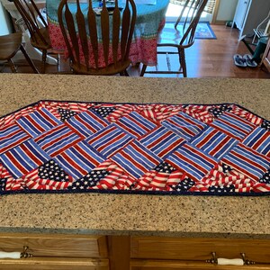 Red white and blue Tablerunner