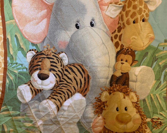 Jungle Animals Baby Quilt - Etsy