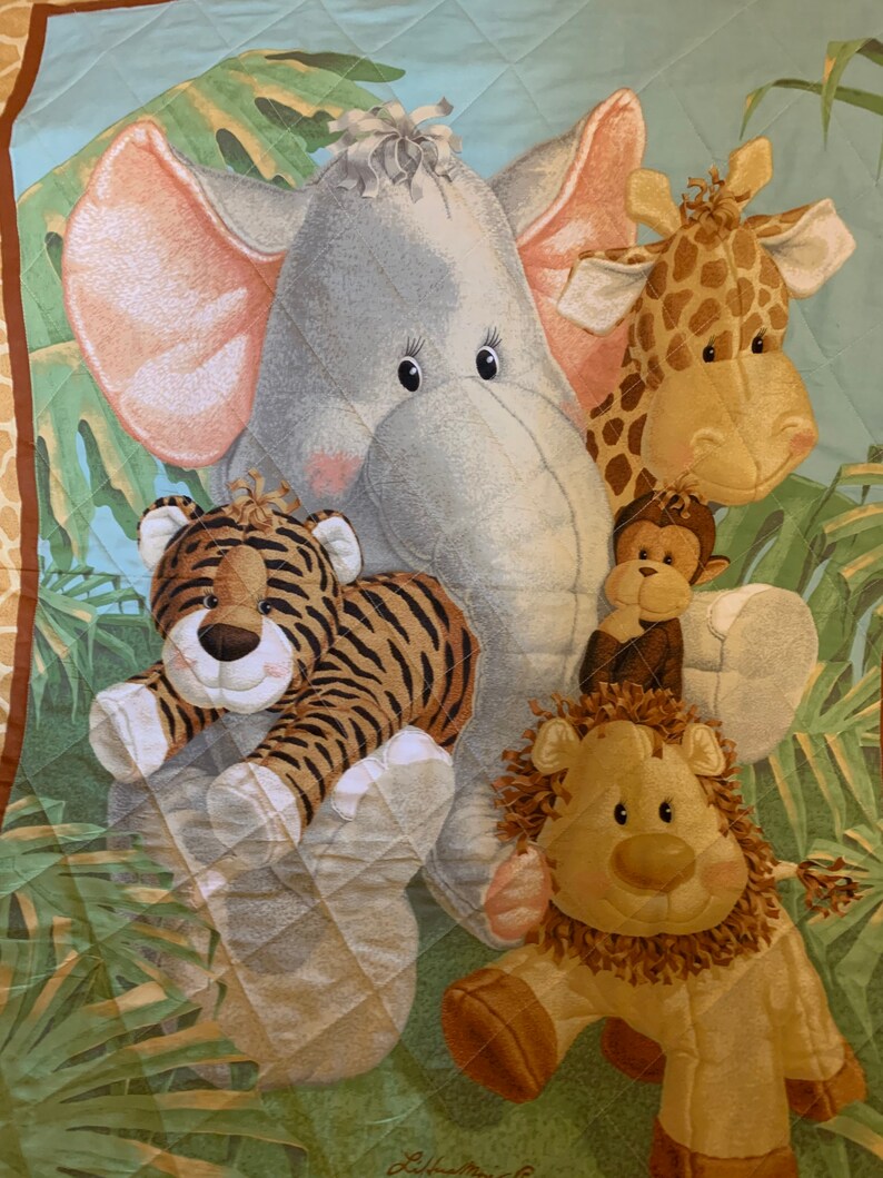 Jungle Animals Baby Quilt - Etsy