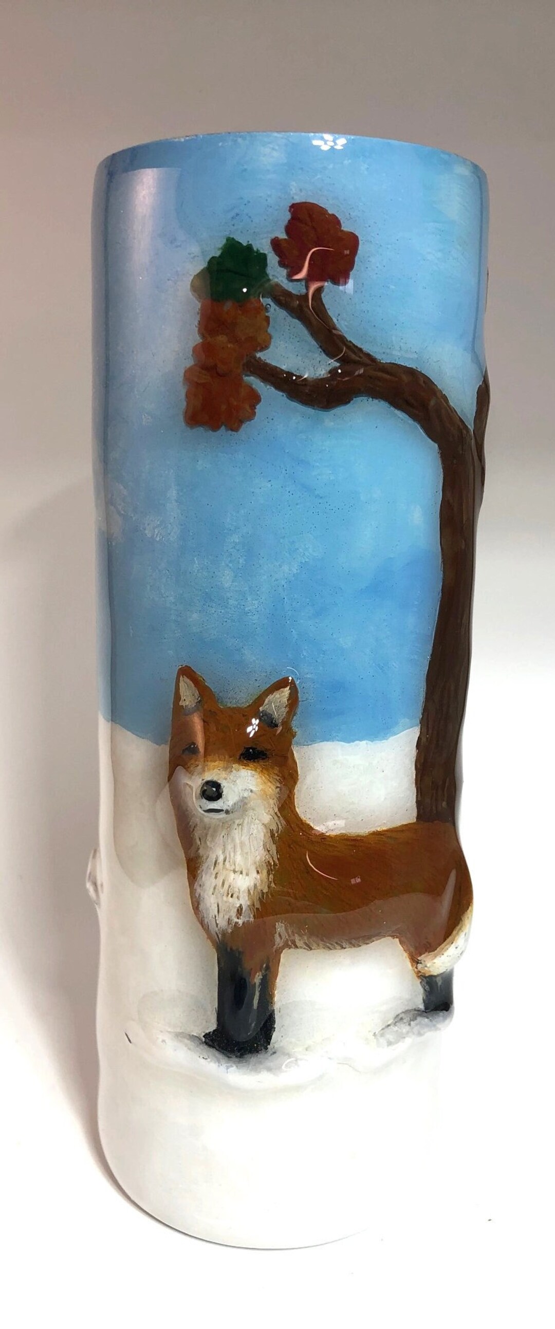Fox in Snow 3D Tumbler | 20 Oz Skinny Tumbler | Fox Lover Gift | 3D ...