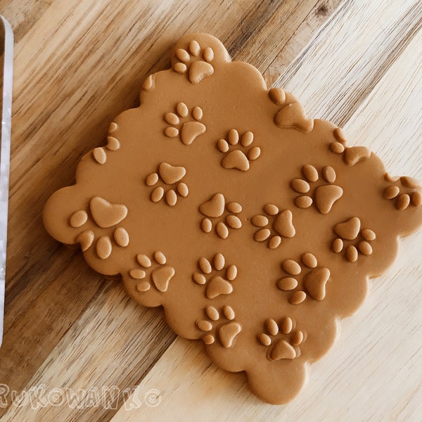 Paw Paws Animals Pet Dog Cat Lovely Footprint - Embosser Stamp for cookies, Cake Decorating, Deboss, Fondant, Cupcakes