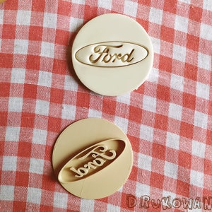 Ford Car Symbol Stamp Embosser Cookie Cutter Pastry Fondant Dough Biscuit