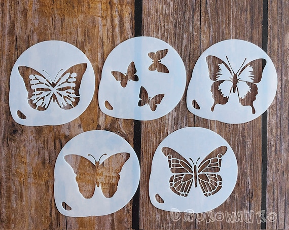 Lot De 25 Pochoirs Papillons Réutilisables - En Plastique PET, 15x15 Cm | Pour Peinture, Décoration Murale, Loisirs Créatifs - 5