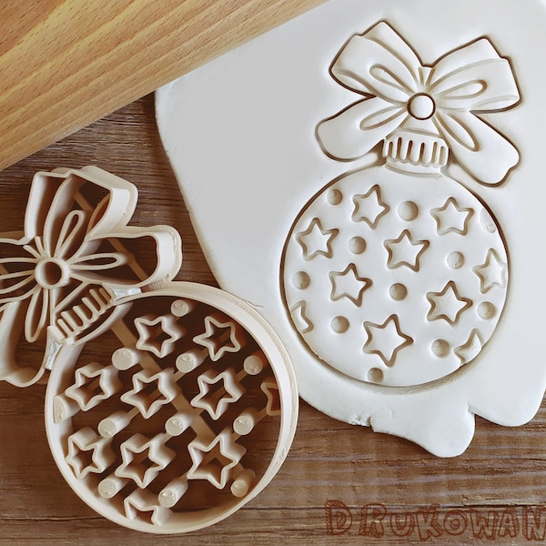 Bauble Ball Tree Christmas Cookie Cutter Pastry Fondant Dough Biscuit