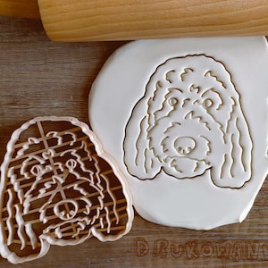 Goldendoodle Labradoodle Pies Twarz Ciało Pies Parson Piesek Piesek Zwierzę Domowe Foremka do ciastek Ciasto Fondant Ciasto Biszkoptowe