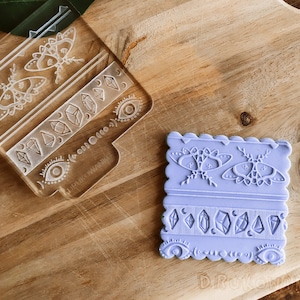 Cristalli Magici Mistero Esoterico - Timbro in rilievo per biscotti, decorazione di torte, deboss, fondente, cupcakes
