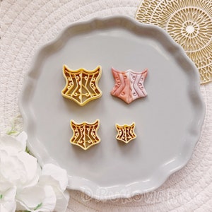 Corset Bodice Stays Lingerie Sexy 1 Polymer Clay Cutter For Earring Jewelry Making Micro Cutters Stamp Clay Tools Decoration Art Craft