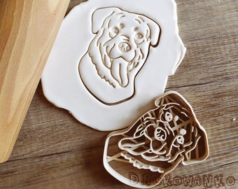 Rottweiler perro cortador de galletas pastelería fondant masa galleta