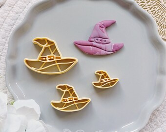 Witch Hat Wizard Magic Fantasy Cap 2 Polymer Clay Cutter For Earring Jewelry Making Micro Cutters Stamp Clay Tools Decoration Art Craft