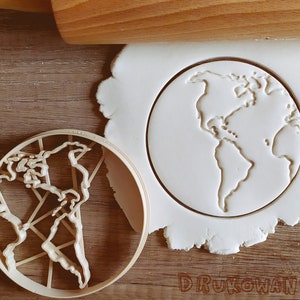 Earth Globe from Universe Set Science Planet Sun Cookie Cutter Pastry Fondant Dough Biscuit