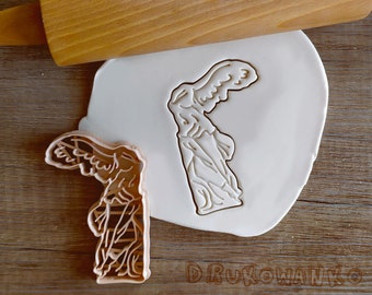 Nike Art Michelangelo Winged Victory of Samothrace Sculpture Leonardo Da Vinci Ancient Cookie Cutter Pastry Fondant Dough Biscuit