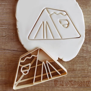 Tenda falò campeggio selvaggio bellissimo doodle carino taglierino per biscotti pasticceria fondente pasta biscotto