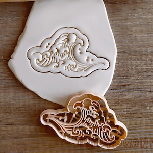 Ocean Wave Water Salt Surfer Vacation Bubbles Sea Water Cookie Cutter Pastry Fondant Dough Biscuit