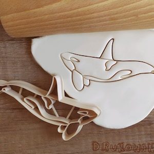 Tagliabiscotti a forma di orca marina, pasta frolla fondente
