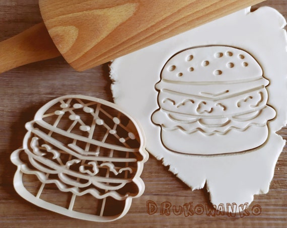 Burger Ham Fast Food Meat Sweet Food Cookie Cutter Pastry Fondant Dough Biscuit