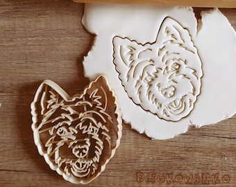 Set of West Highland white terrier Dogs Face Body Cookie Cutter Pastry Fondant Dough Biscuit