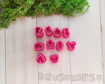 10 Stück Weihnachtsbaum Engel Schnee Polymer Clay Cutter Mini Miniatur Keks Fondant Handwerk Handwerk Hobby Puppenhaus Handwerkskunst
