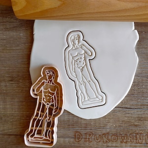 Kunst Michelangelo David Sculptuur Leonardo Da Vinci Oude Cookie Cutter Gebak Fondant Deeg Biscuit