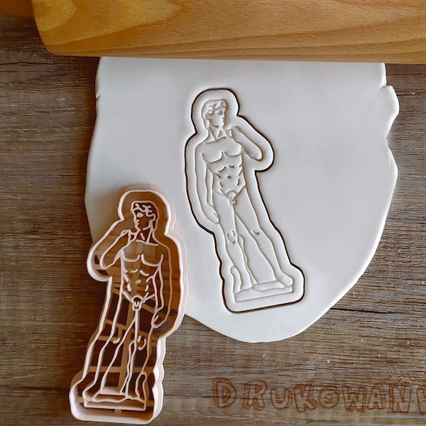 Art Michelangelo David Sculpture Leonardo Da Vinci Ancient Cookie Cutter Pastry Fondant Dough Biscuit