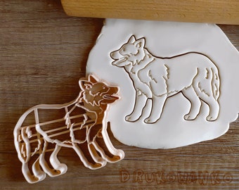 Border Collie Hundegesicht Körper Parson Hund Doggy Haustier Tier Ausstechform Gebäck Fondant Teig Keks