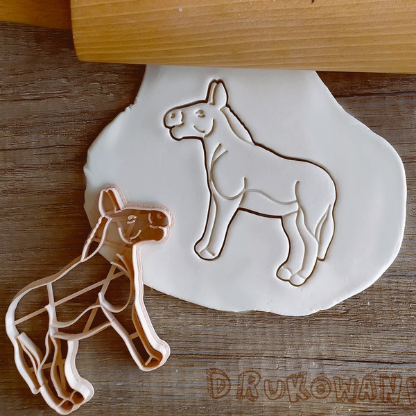 Âne cheval burro corps entier galop visage animaux de la ferme animaux de compagnie emporte-pièce pâtisserie fondant pâte à biscuits