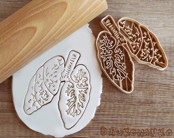 Lungs Medicine Body Cookie Cutter Pastry Fondant Dough Biscuit