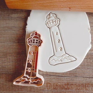 Lighthouse Shore Sea Ocean Water Sail Sailing Captain Ship Medieval Fantasy RPG Cookie Cutter Pastry Fondant Dough Biscuit