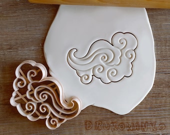 Nubes de fantasía, sol, clima, nubes, agua, viento, lluvia, clima, cortador de galletas, pastelería, fondant, masa, galleta