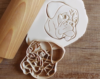 Boxer Dog Cookie Cutter Pastry Fondant Dough Biscuit
