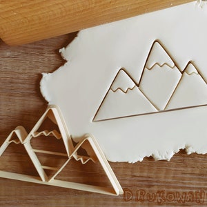 Escursione in montagna campeggio natura selvaggia naturale bellissimo doodle carino stampino per biscotti pasticceria pasta fondente biscotto