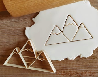 Mountains Hike Camping Wild Nature Natural Beautiful Doodle Cute Cookie Cutter Pastry Fondant Dough Biscuit