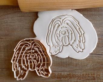 Bearded Collie Set Hundansikte Kropp Parson Hund Hund Husdjur Kakform Bakelse Fondant Deg Kex