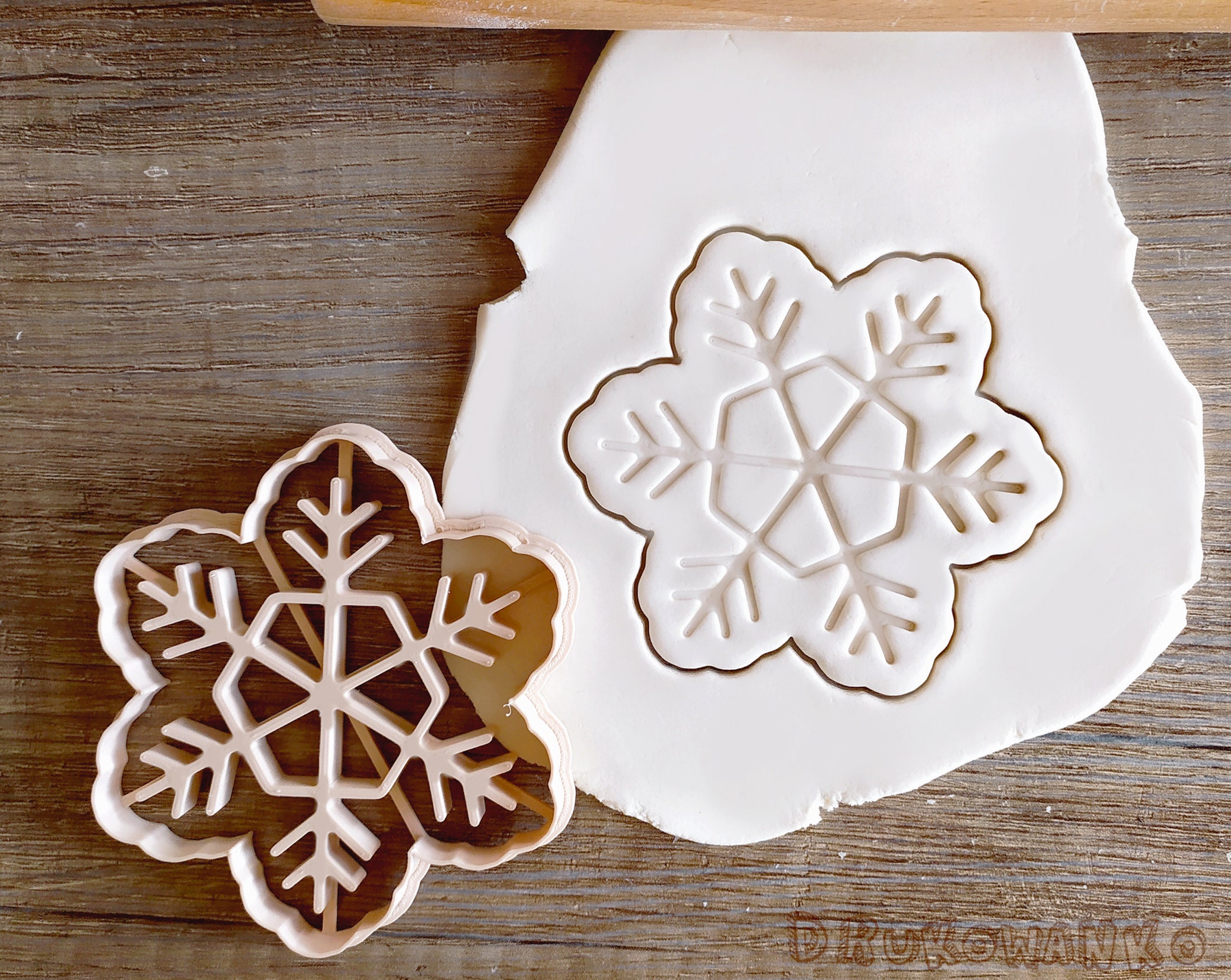 Taglia Biscotto In Acciaio Inox – Fiocco Di Neve XXL Cm 20 - Foto 7