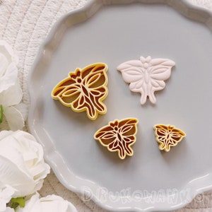 Motte Schmetterling Insekt 2 Polymer Clay Cutter für Ohrring Schmuck machen Micro Cutters Stempel Ton Werkzeuge Dekoration Art Craft