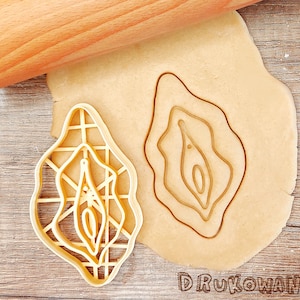 Vagina Cookie Cutter Sexual Vulva Penis Genitalia Female Body Organs Bachelorette Stag Physiology  Pastry Fondant Dough Biscuit