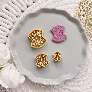 Corset Bodice Stays Lingerie Sexy 4 Polymer Clay Cutter For Earring Jewelry Making Micro Cutters Stamp Clay Tools Decoration Art Craft
